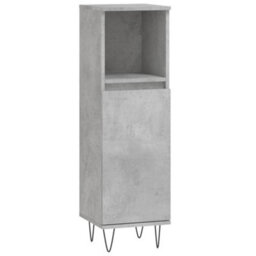 Berkfield Bathroom Cabinet Concrete Grey 30X30X100 Cm Engineered Wood - thumbnail 2