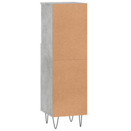 Berkfield Bathroom Cabinet Concrete Grey 30X30X100 Cm Engineered Wood - thumbnail 8