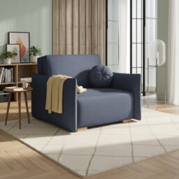 Armchair Viva Glov I With Sleep Function Storage Chipboard Foam Sinuous Spring Wooden Frame 104X98X85Cm Blue - thumbnail 2