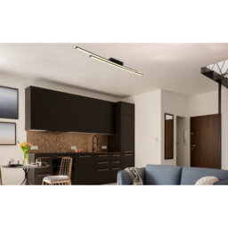 Luminosa Lighting Luminosa Kirina Integrated Led Semi Flush Ceiling Light Matt Black 2X Led 3000K - thumbnail 6