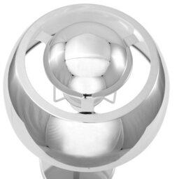 Beliani Lighting Silver Metal Table Lamp - Round Base, Dome Shade, W24 X D24 X H44Cm - thumbnail 4