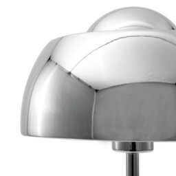 Beliani Lighting Silver Metal Table Lamp - Round Base, Dome Shade, W24 X D24 X H44Cm - thumbnail 5