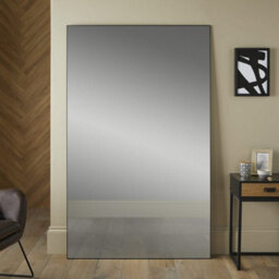 The Online Mirror Shop Leaner Mirror Islington Rectangular Shape With Black Aluminum Frame- H 180Cm X W 110Cm For Hanging In Bedroom, Entryway Or Hallway - thumbnail 2