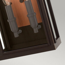 Luminosa Lighting Elstead Hinkley Sutcliffe Outdoor 2 Light Wall Lantern Oil Rubbed Bronze Ip44 - thumbnail 4
