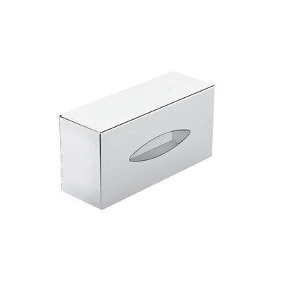Cosmic Tissue Box Cover, Stainless Steel,  Free-Standing Or Wall-Mounted, Collection Architect S+ - image 1