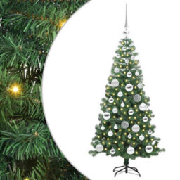 Vidaxl Christmas Tree With 150 Leds With Stand Green 120 Cm Pvc - thumbnail 2