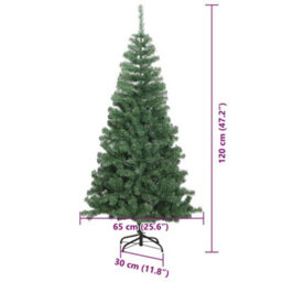Vidaxl Christmas Tree With 150 Leds With Stand Green 120 Cm Pvc - thumbnail 3