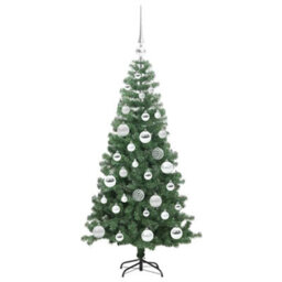 Vidaxl Christmas Tree With 150 Leds With Stand Green 120 Cm Pvc - thumbnail 4