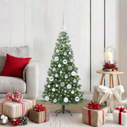 Vidaxl Christmas Tree With 150 Leds With Stand Green 120 Cm Pvc - thumbnail 1