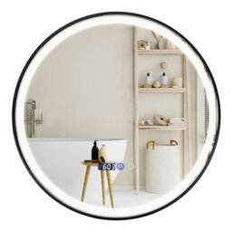 Costway 60 X 60 Cm Lighted Bathroom Mirror High-Definition Shatter-Proof Mirror With 3 Color Led Light - thumbnail 2