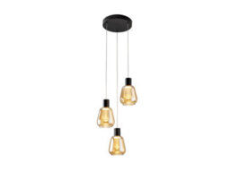 Luminosa Lighting Luminosa Carisa Cluster Pendant Ceiling 3 Light Black Led 3000K - Uk Stock - thumbnail 4
