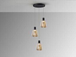 Luminosa Lighting Luminosa Carisa Cluster Pendant Ceiling 3 Light Black Led 3000K - Uk Stock - thumbnail 3