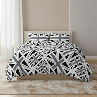 Union Jack Duvet Cover Set Trendy British Flag Bedding For Bedroom Decor Blue - image 1