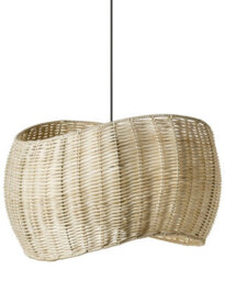 Wyld And Coco Natural Rattan Pendant Lamp With Irregular Iron Frame, Warm White Light - W34 X H135Cm - thumbnail 3