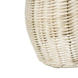 Wyld And Coco Natural Rattan Pendant Lamp With Irregular Iron Frame, Warm White Light - W34 X H135Cm - thumbnail 7
