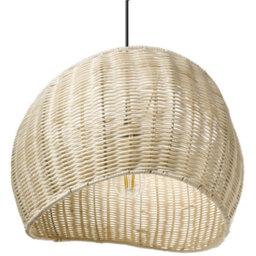 Wyld And Coco Natural Rattan Pendant Lamp With Irregular Iron Frame, Warm White Light - W34 X H135Cm - thumbnail 6
