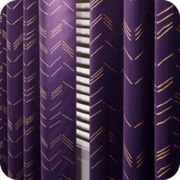 Deconovo Foil Printed Window Treatment 46 X 90 Inch Purple Grape 2 Panels Thermal Insulated Super Soft Eyelet Blackout Curtains - thumbnail 7