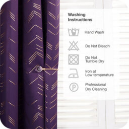 Deconovo Foil Printed Window Treatment 46 X 90 Inch Purple Grape 2 Panels Thermal Insulated Super Soft Eyelet Blackout Curtains - thumbnail 9