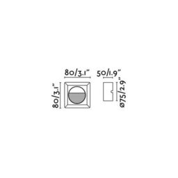 Luminosa Lighting Luminosa Mini Led Outdoor Recessed Wall Light Dark Grey Ip44 - thumbnail 2