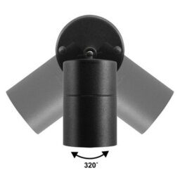 Long Life Lamps Company Adjustable Black Outdoor Wall Light Zlc042B - thumbnail 5