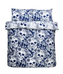Rapport Home Gothic Skulls White Duvet Cover Set King Bedding Set - thumbnail 5