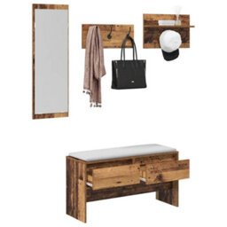 Walplus Hallway Furniture Set With Drawer Old Wood 90 X 31 X 46.5 Cm - thumbnail 3