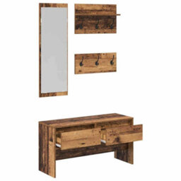 Walplus Hallway Furniture Set With Drawer Old Wood 90 X 31 X 46.5 Cm - thumbnail 5