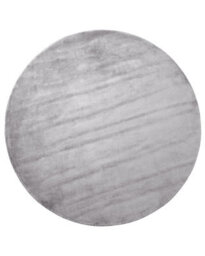 Beliani Light Grey Round Viscose Rug 140Cm - Hand-Tufted Low Pile, Soft Modern Area Rug - thumbnail 3