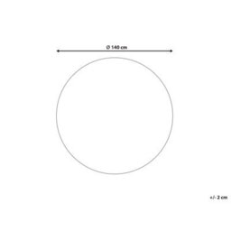 Beliani Light Grey Round Viscose Rug 140Cm - Hand-Tufted Low Pile, Soft Modern Area Rug - thumbnail 4