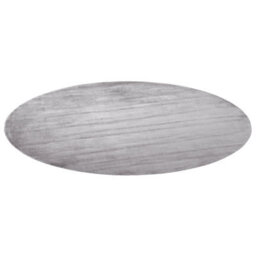 Beliani Light Grey Round Viscose Rug 140Cm - Hand-Tufted Low Pile, Soft Modern Area Rug - thumbnail 1