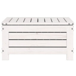 Berkfield Garden Footstool With Cushion White Solid Wood Pine - thumbnail 5