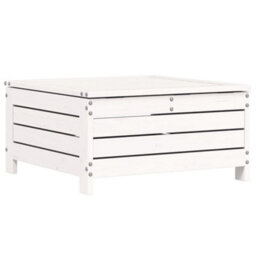Berkfield Garden Footstool With Cushion White Solid Wood Pine - thumbnail 6