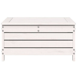 Berkfield Garden Footstool With Cushion White Solid Wood Pine - thumbnail 4