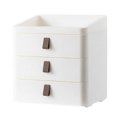 Darphe White 3-Tier Desktop Storage Organizer With Drawer - image 1