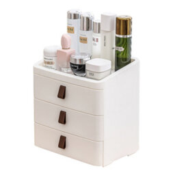 Darphe White 3-Tier Desktop Storage Organizer With Drawer - thumbnail 2
