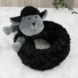 The Magic Toy Shop Black Sheep Novelty Draught Excluder Sheep Design Fabric Fleece Draft Door Stopper Cushion - thumbnail 7