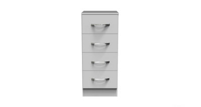 Hampshire 4 Drawer Bedside Cabinet In White Matt (Ready Assembled) - image 1