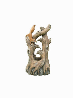 Outdoor Living UK Squirrel On Branches Animal Fountain Water Feature Without Cover
