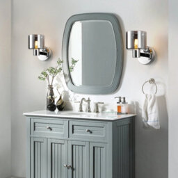 Harper Living Modern Wall Light, Indoor Wall Lamp With Chrome Finish & Smoked Glass Shade, Wall Sconce Lights - thumbnail 3