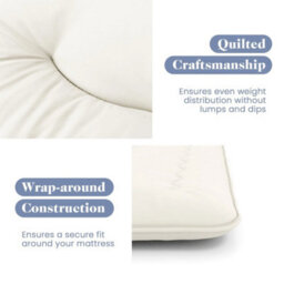 Floor Mattress Futon Mattress 190 X 120 X 10 Cm Beige - thumbnail 4
