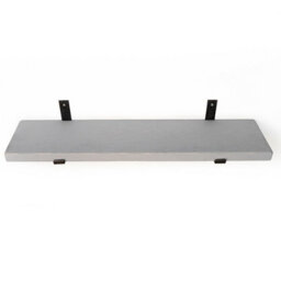 Toolty Rustic Handmade Wall Shelf, Wall Mounted, 100Cm X 22.5Cm Up Design, Antique Gray, Handcrafted Vintage Style - thumbnail 4
