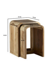 Auckley Solid Acacia Nest Of 2 Tables - thumbnail 5