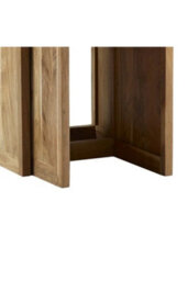 Auckley Solid Acacia Nest Of 2 Tables - thumbnail 4