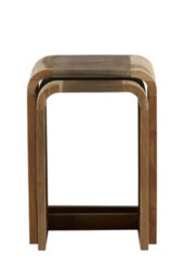 Auckley Solid Acacia Nest Of 2 Tables - thumbnail 3