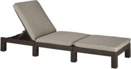 Keter Daytona Sunlounger Brown With Taupe Cushions - thumbnail 1