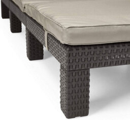 Keter Daytona Sunlounger Brown With Taupe Cushions - thumbnail 4