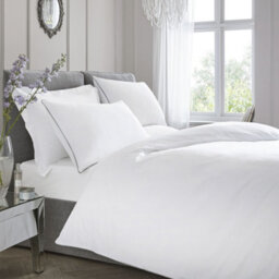 Appletree Premium 200Tc Plain Dye White 100% Percale Cotton Duvet Cover Set
