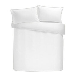 Appletree Premium 200Tc Plain Dye White 100% Percale Cotton Duvet Cover Set - thumbnail 3