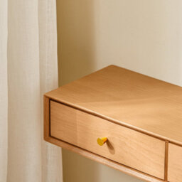 Sobuy Fhk37-N, Floating Shelf With 2 Drawers Wall Shelf Solid Beech Wood, W60 X D20 X H10Cm, Natural - thumbnail 9