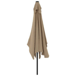 Walplus Garden Parasol With Metal Pole 300X200 Cm Taupe - thumbnail 4